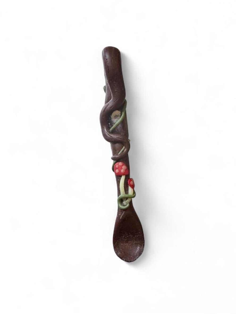 Handcrafted Brown Mushroom Accent Spoon Wall Decor